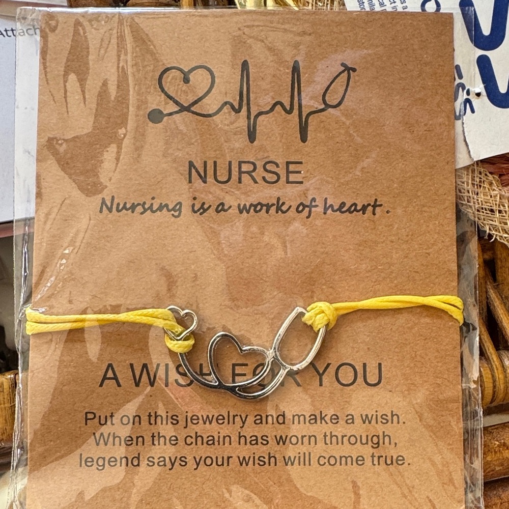 Silver Heart Nurse Bracelet